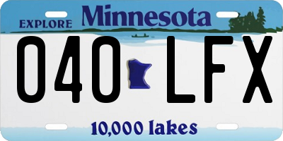 MN license plate 040LFX