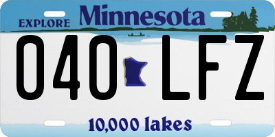 MN license plate 040LFZ
