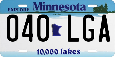 MN license plate 040LGA