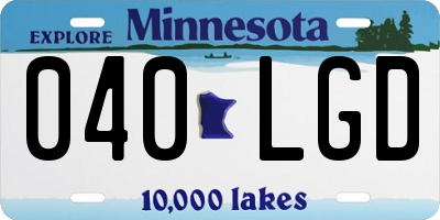 MN license plate 040LGD