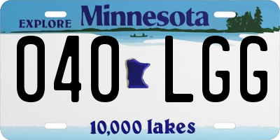 MN license plate 040LGG