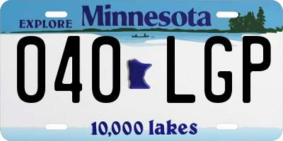 MN license plate 040LGP