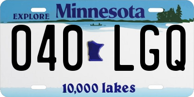 MN license plate 040LGQ