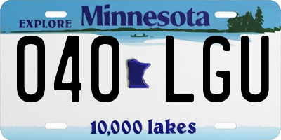 MN license plate 040LGU