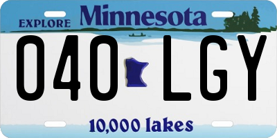 MN license plate 040LGY