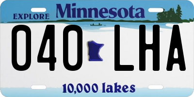 MN license plate 040LHA