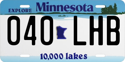 MN license plate 040LHB