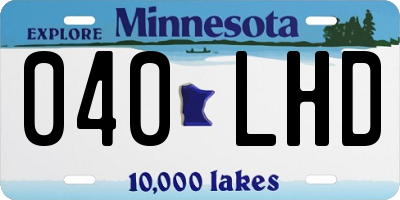 MN license plate 040LHD