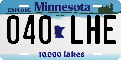 MN license plate 040LHE