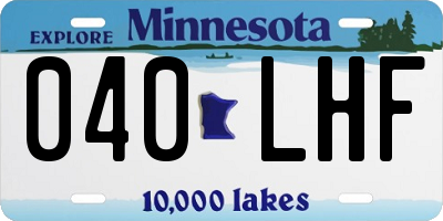 MN license plate 040LHF