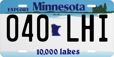 MN license plate 040LHI