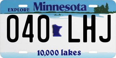 MN license plate 040LHJ