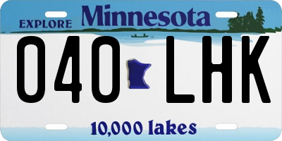 MN license plate 040LHK