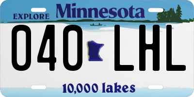 MN license plate 040LHL