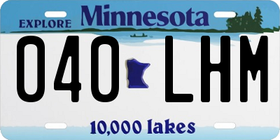 MN license plate 040LHM