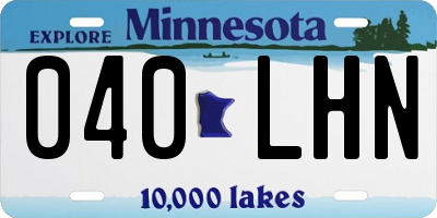 MN license plate 040LHN