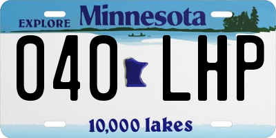 MN license plate 040LHP