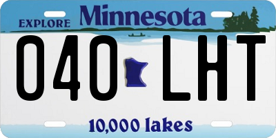 MN license plate 040LHT