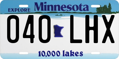 MN license plate 040LHX