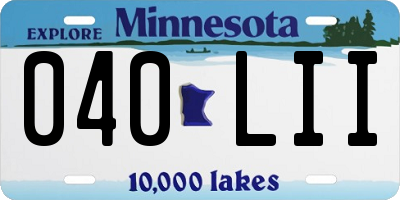 MN license plate 040LII