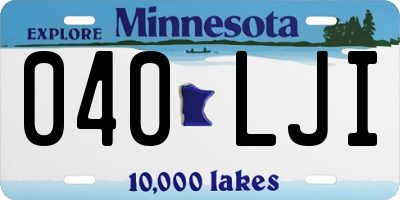 MN license plate 040LJI