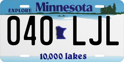 MN license plate 040LJL