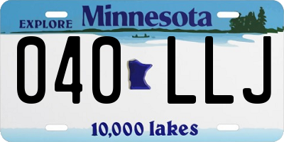 MN license plate 040LLJ