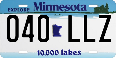 MN license plate 040LLZ