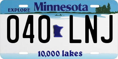 MN license plate 040LNJ