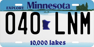 MN license plate 040LNM