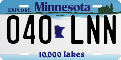 MN license plate 040LNN