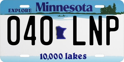 MN license plate 040LNP
