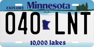 MN license plate 040LNT