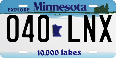 MN license plate 040LNX