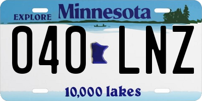 MN license plate 040LNZ