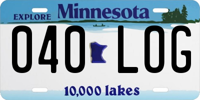 MN license plate 040LOG