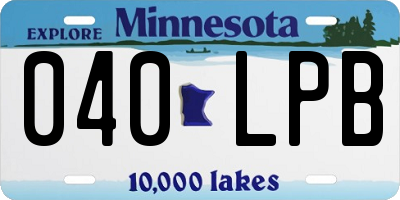 MN license plate 040LPB