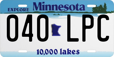 MN license plate 040LPC