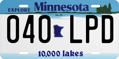 MN license plate 040LPD
