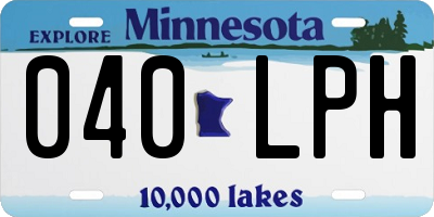MN license plate 040LPH