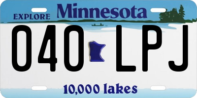 MN license plate 040LPJ