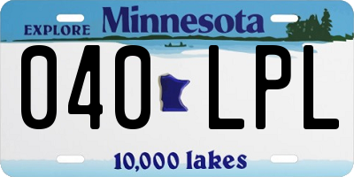 MN license plate 040LPL