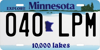MN license plate 040LPM