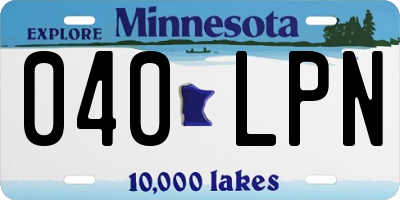 MN license plate 040LPN