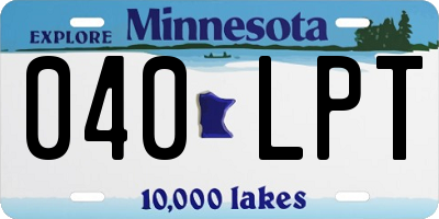 MN license plate 040LPT