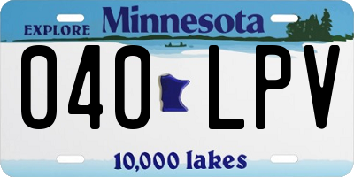 MN license plate 040LPV