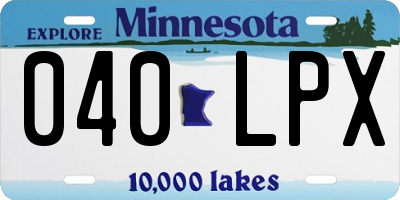 MN license plate 040LPX
