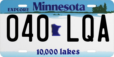 MN license plate 040LQA