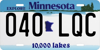 MN license plate 040LQC