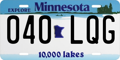 MN license plate 040LQG